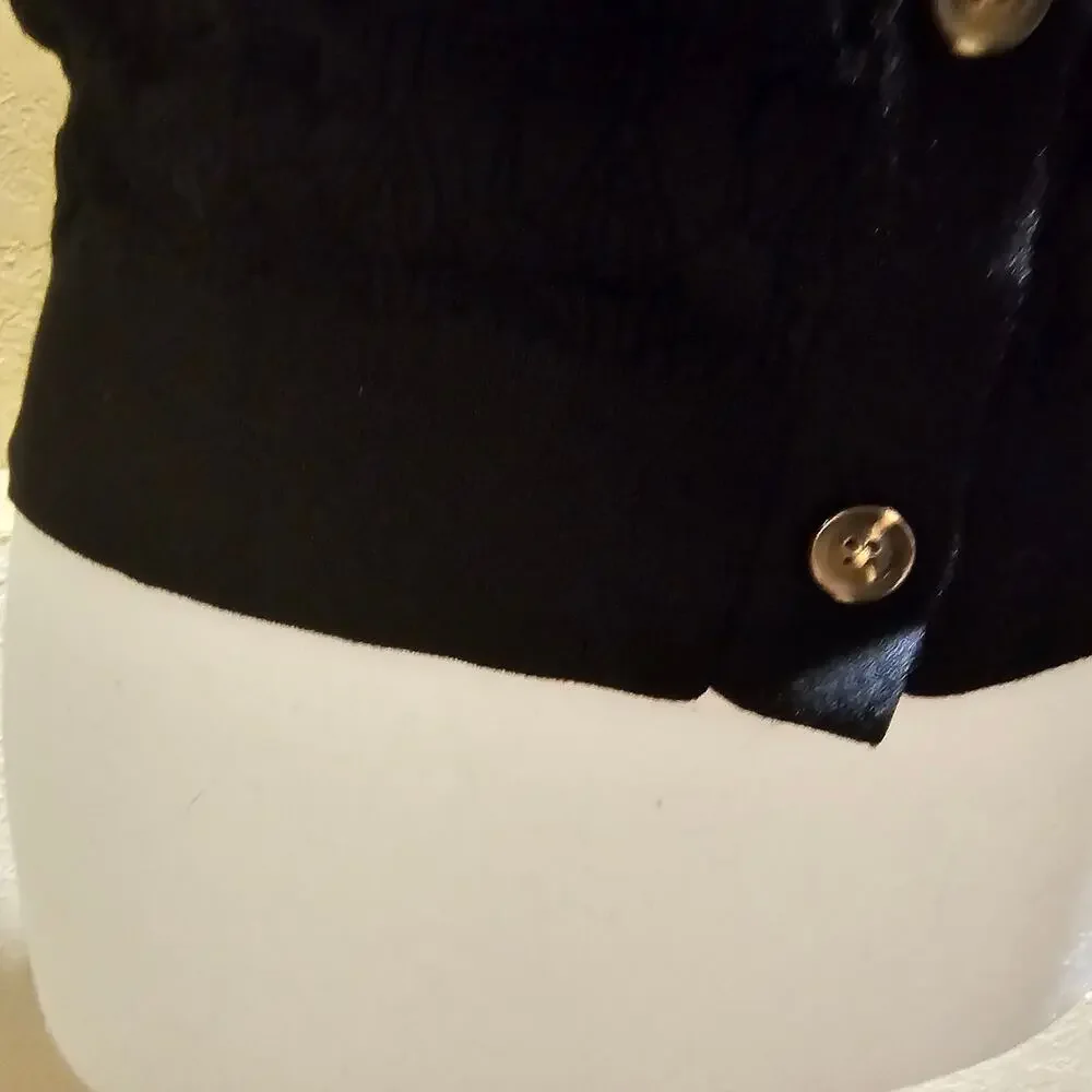 Who  What Wear M Black Sweater Cottagecore  Minimalist Romantic Vintage Retro - Picture 6 of 10